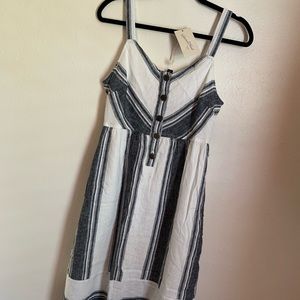 Wild Fable Linen Sundress SMALL White and blue